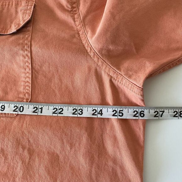 Wrangler Flex For Comfort Button Up Shirt Men's  XL Short Sleeve Orange Pockets - Picture 8 of 14